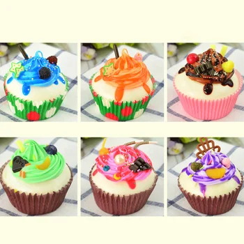 

6pcs Simulation Cup Cake Model Practical Durable Useful Shop Decoration for Home