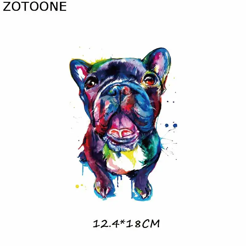 258 ZOTOONE милая собака мультфильм Железная на патч для детей наклейка на одежду DIY животных Тепловая аппликация передачи для футболки с принтом G - Цвет: 258