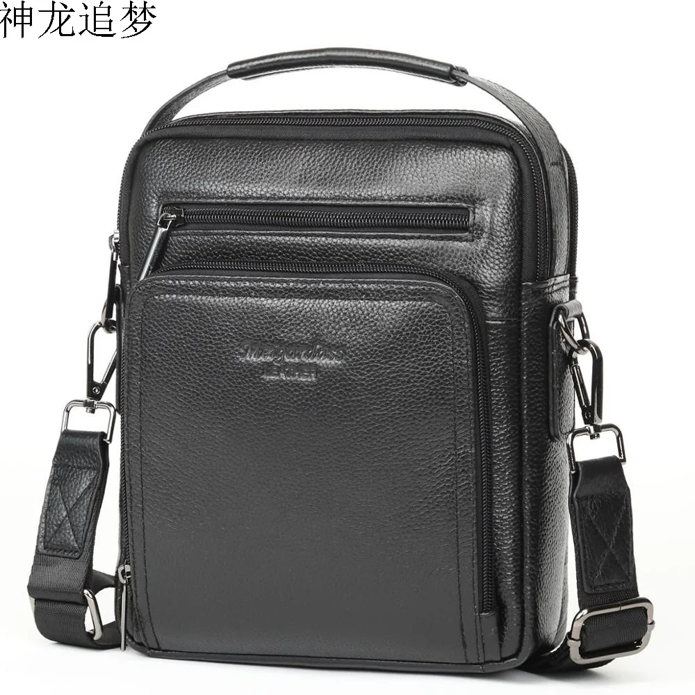 

Small Briefcase Men's Messenger Bag Men cowhide Leather Shoulder Bags Man Business Crossbody Bags Male Leather tote bag Handbag