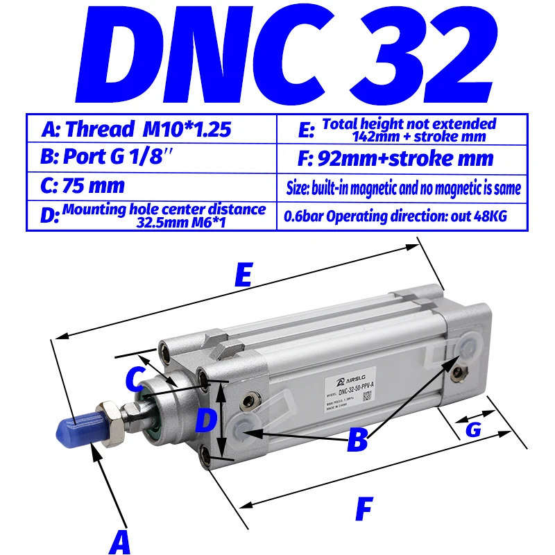 FESTO Тип DNC-32-40-PPV-A FESTO DNC-50-125-PPV-A пневматический цилиндр, компоненты диаметр 32 40 50 25-320 ход DNC-40-80-PPV-A