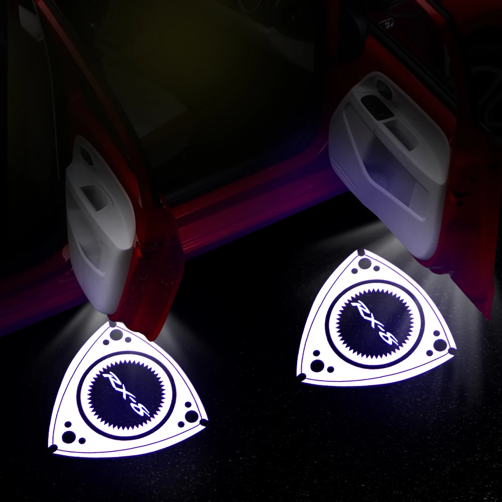 2pcs LED Emblem Door Courtesy Light RX 8 Ghost Shadow Light For MAZDA
