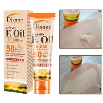 

Disaar Vitamin E Face Sunscreen Body Facial Sunblock Skin Moisturizing Locking Waterproof Whitening SPF50 PA+++