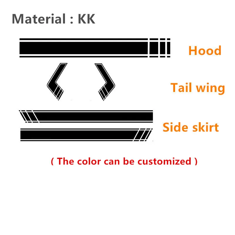 CNORICARC гоночный стиль виниловая наклейка Автомобильный капот боковая юбка декоративная наклейка для Volkswagen Golf 7 Polo внешняя отделка наклейка s