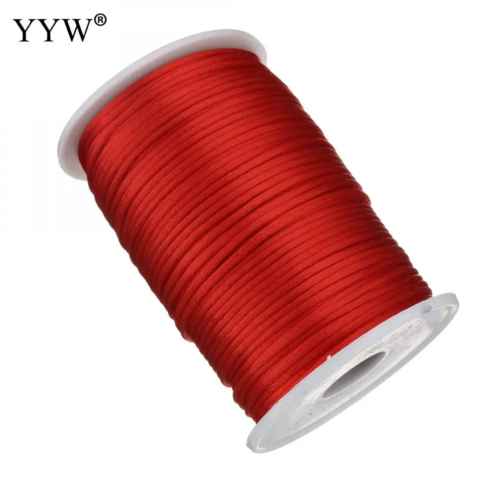 2mm Nylon Cord For Jewelry Findings Accessories Kawaii With Plastic Spool Reel Bobbin Column Cylinder Nylon Cords 100yards/Pc