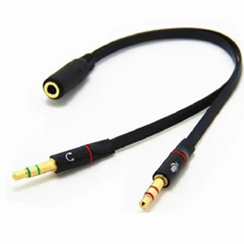 

3.5mm Stereo Earphone Headphone Audio Y Splitter Jack Female to Male Adapter Extension Aux Cable for iPhone Samsung PC Computer
