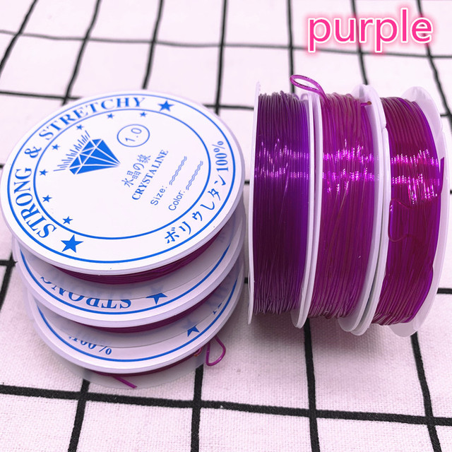 0.8 1.0mm Colourful Flexible Elastic Crystal Line Rope Cord for Jewelry Making Beading Bracelet Wire Fishing Thread Rope