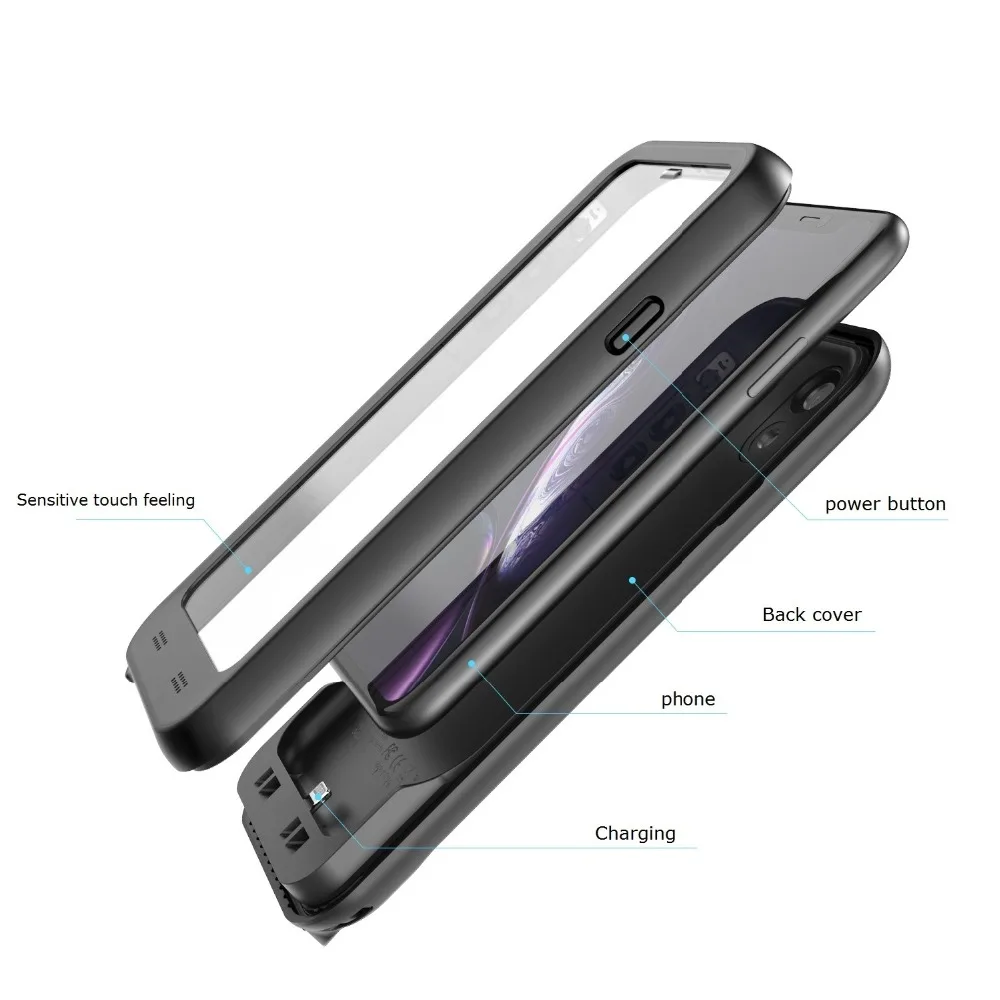 Для iPhone Xr Wterproof чехол Ультратонкий 3600 мАч power Bank водонепроницаемый чехол Зарядное устройство для iPhone xr 6,1 дюймов Чехол