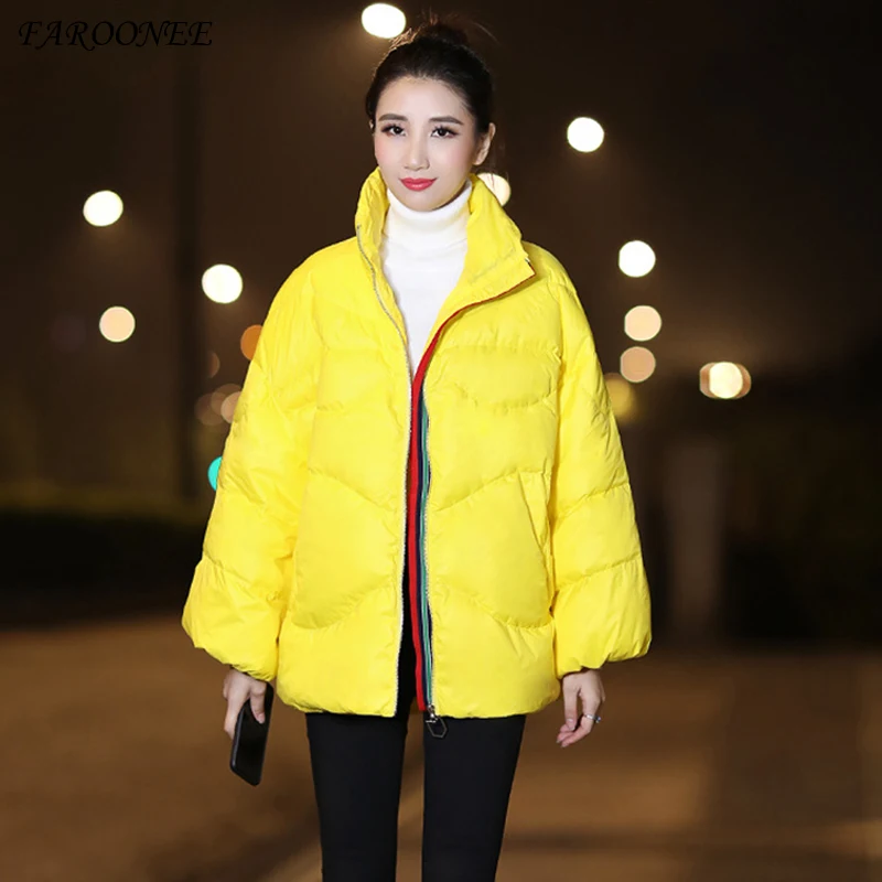 

Faroonee Thicken Winter Jacket Women 2020 Fashion Ultra Light Down Coat Padded Jackets Black Casual Clothes For Woman