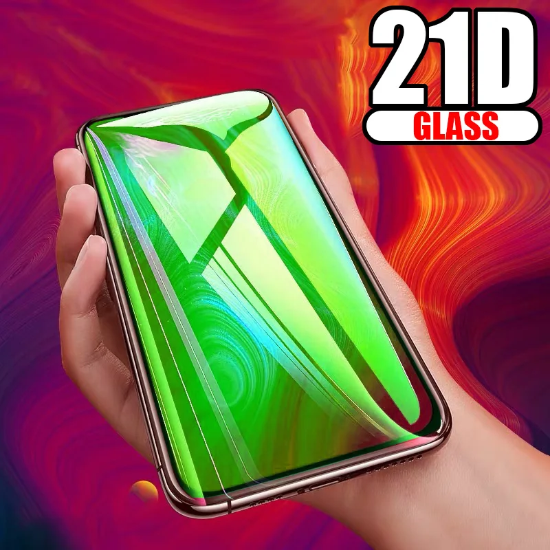 Закаленное стекло 21D с полным покрытием для Xiaomi Redmi Note 6 7 8 Pro Защитная пленка