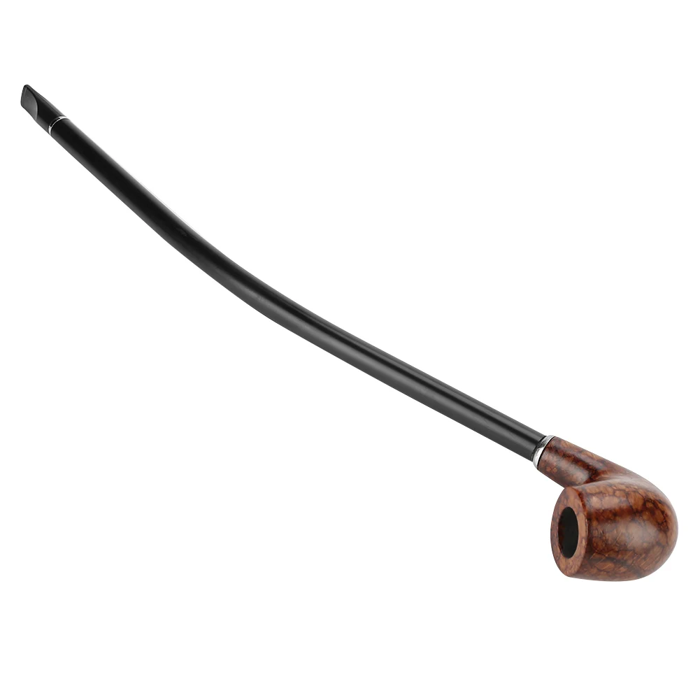 40.5cm / 15.9in Exquisite Long Cigarette Holder Exquisite Long Brown Handle Wooden Tobacco Cigarette Smoke Pipe With Box CF5012