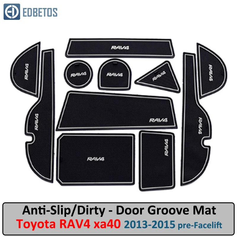 

Anti-Slip Mat For Toyota RAV4 xa40 2013 2014 2015 pre-Facelift RAV 4 40 Hybrid Gate Slot Coaster Anti-Dirty Door Groove Mat