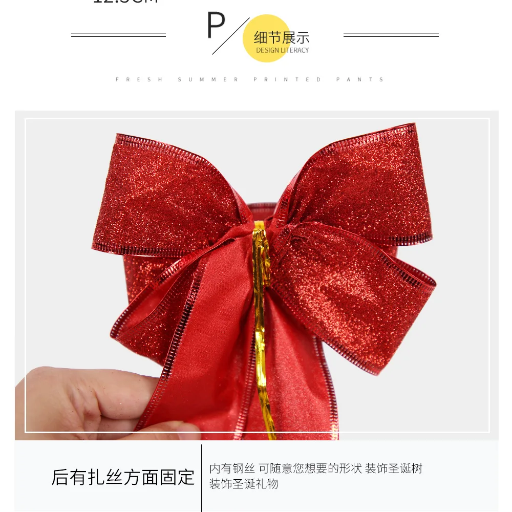 Lot De 6 Nœuds De Noël Avec Pommes Pin, Aiguilles Pin, Nœuds Rouges En Velours Noël, Décoration Couronne D'arbre Pour Intérieur Et Extérieur, Décoration Bricolage, Artisanat