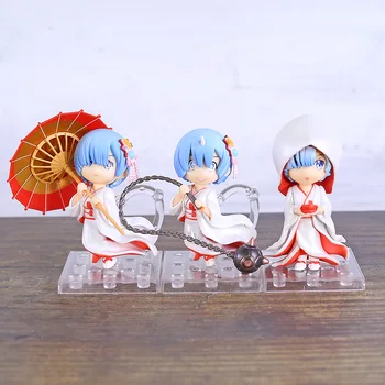 

Re ZERO Starting Life In Another World Rem Q Version PVC Figures Collectible Model Toys Dolls 3pcs/set