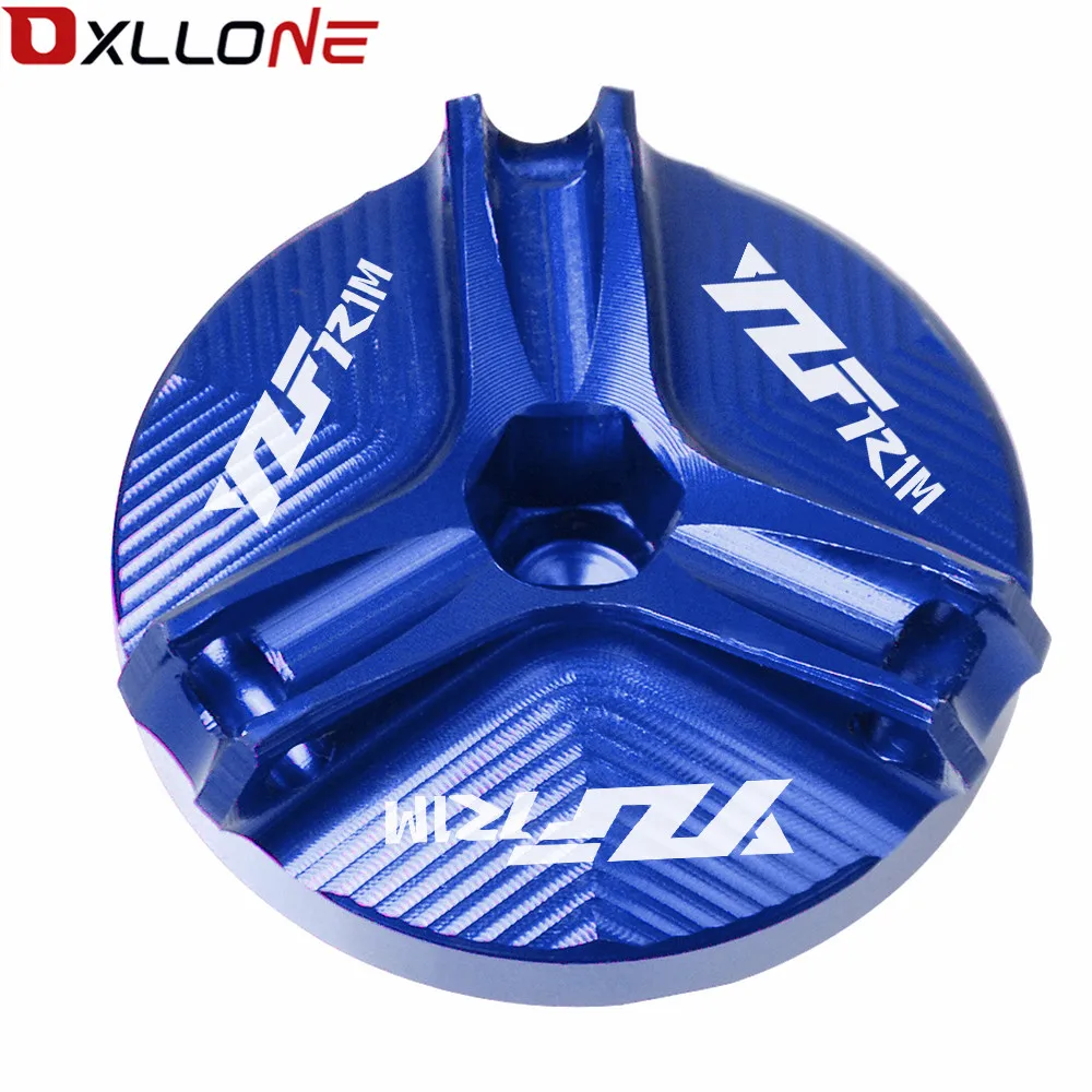 Motorcycle Accessories Aluminum Motorbike Engine Oil Cup Plug Sump Cap Cover Engine For Yamaha YZFR1M YZF-R1M 2015 with logo