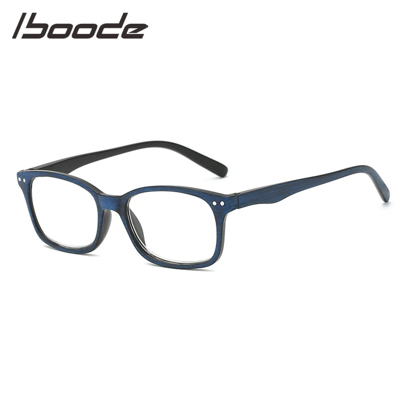 

IBOODE Imitation Wood Grain Reading Glasses Women Men Square Presbyopic Eyeglasses Female Male Hyperopia Eyewear Spectacles