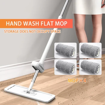 

Magic Squeeze Flat Mop Hands Free Washing Mops For Floor House Cleaning Mops Cleaner Household Cleaning Automatic Dehydration