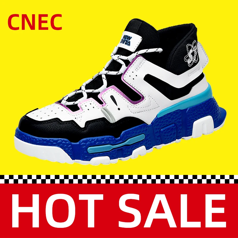 

2020 Genuine CNEC Sneakers Shoes for Women Female Platform Casual Fashion Sport Couple Basket Homme Femme White Blue Bona Summer
