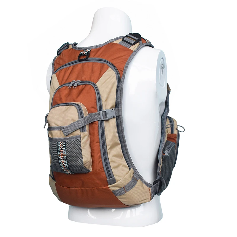 Outdoor Fishing Vest Backpack Adjustable Multi Pocket Breathable Mesh Fishing Vest Pack Sport Backpack Overalls