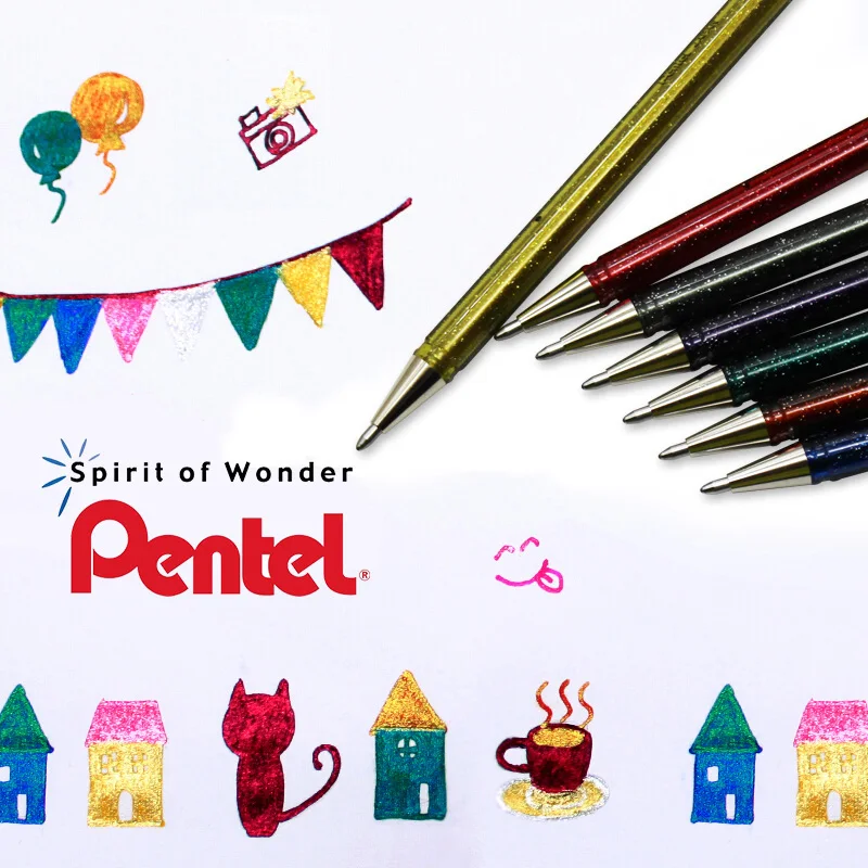 Japan Pentel flash 2 цвета в одной ручке гелевая ручка высокий светильник поздравительная