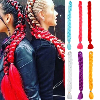 

MUMUPI fashion Synthetic Jumbo Braids Crochet Hair 82 inch 165g Hair Braiding Hair Extensions For Women(20 Colors)