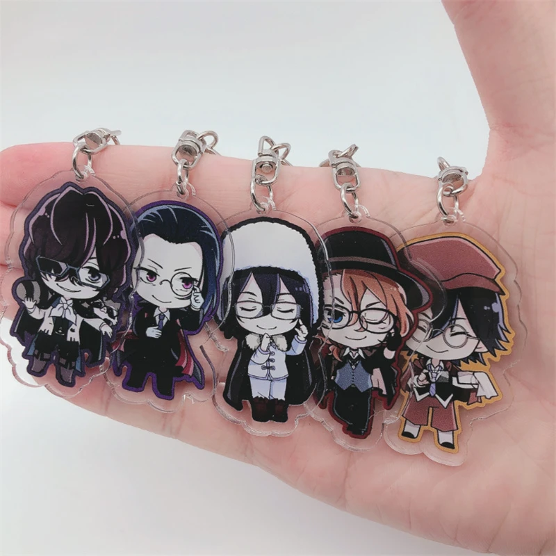 Anime Bungo Stray Dogs Keychain Nakajima Atsushi Dazai Osamu Edogawa