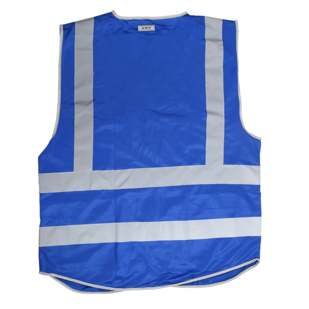 High Visibility Reflective Safety Vest with Pockets Zipper Breathable Mesh Jacket Waistcoat for construction, metro 112x67cm 