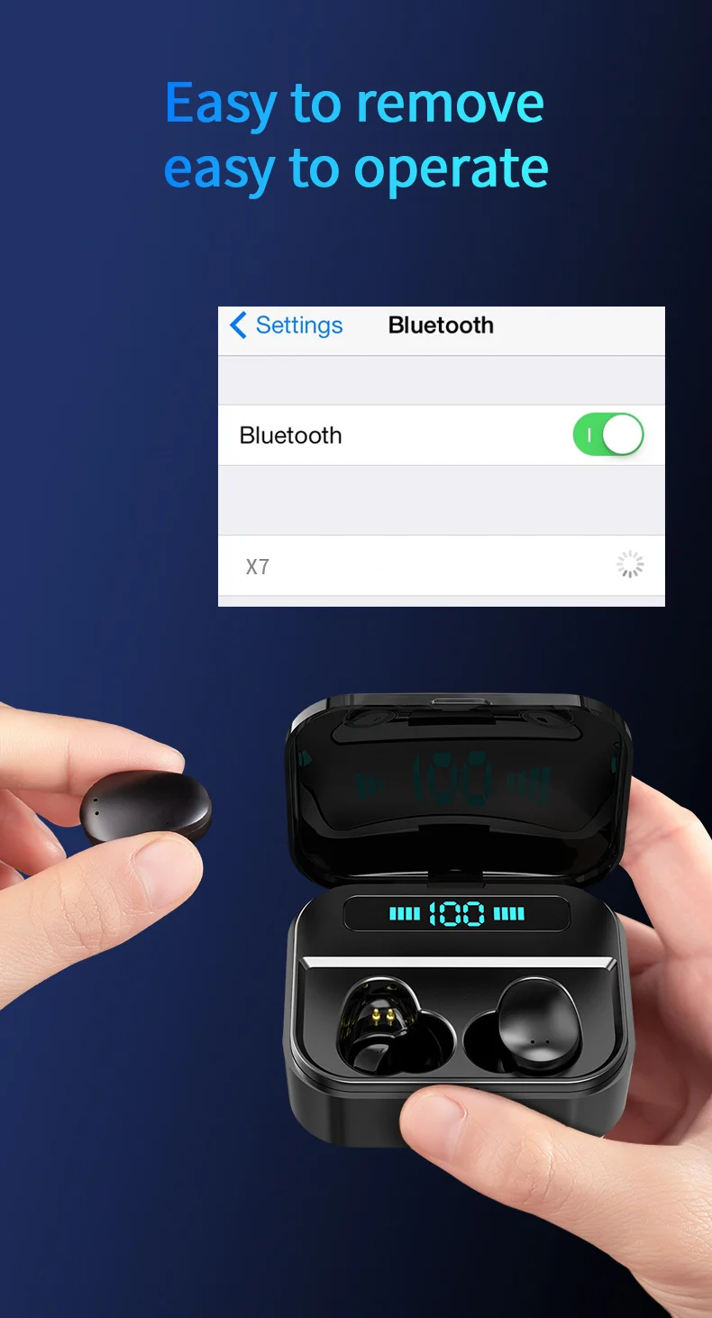 Bluetooth наушники с сенсорным управлением, беспроводные наушники с шумоподавлением, гарнитура, наушники для стерео телефона, наушники