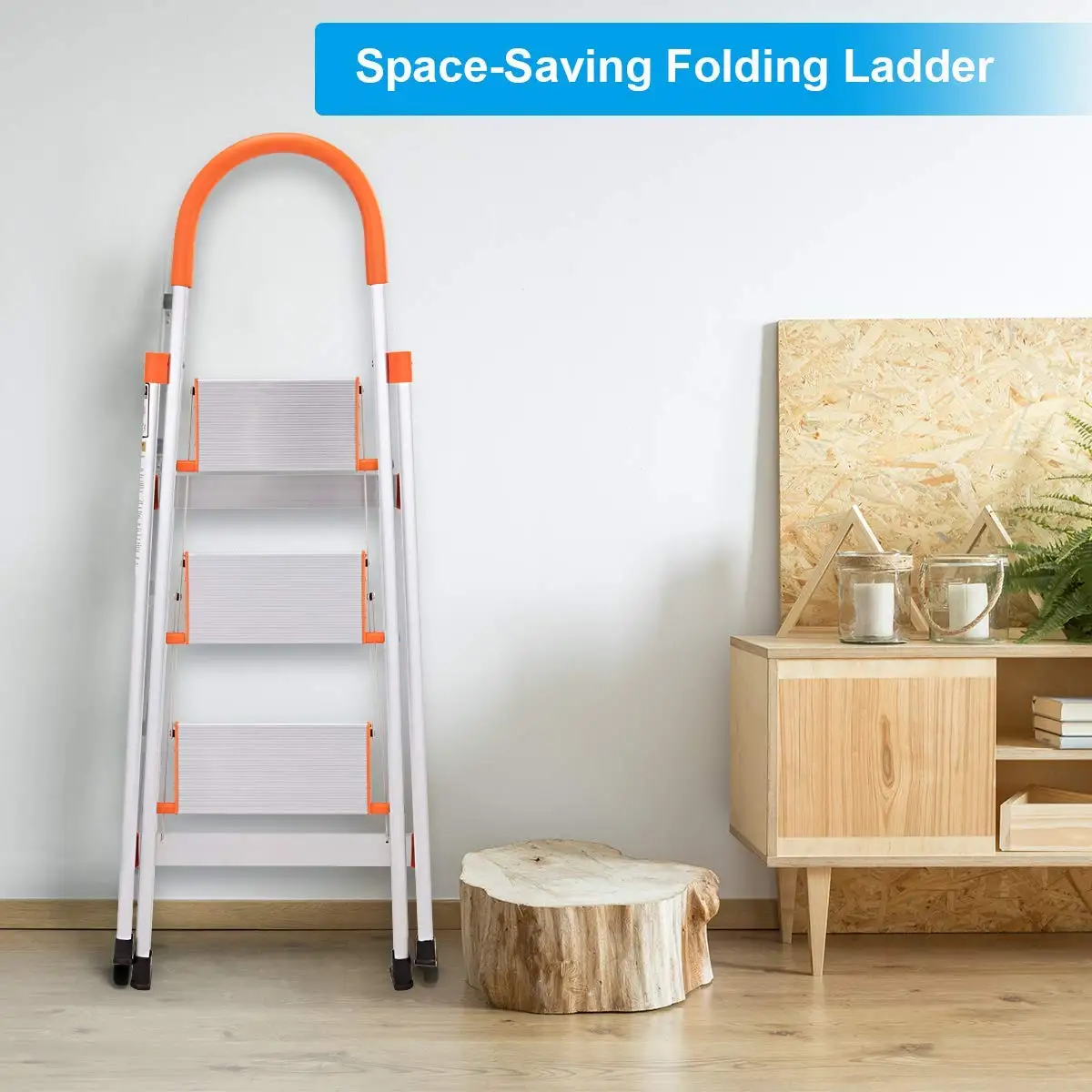 

2/3/4/5 Step Ladder Folding Stool Stepladders Aluminum Multi Purpose Portable Home Extension Multi Purpose telescopic ladde