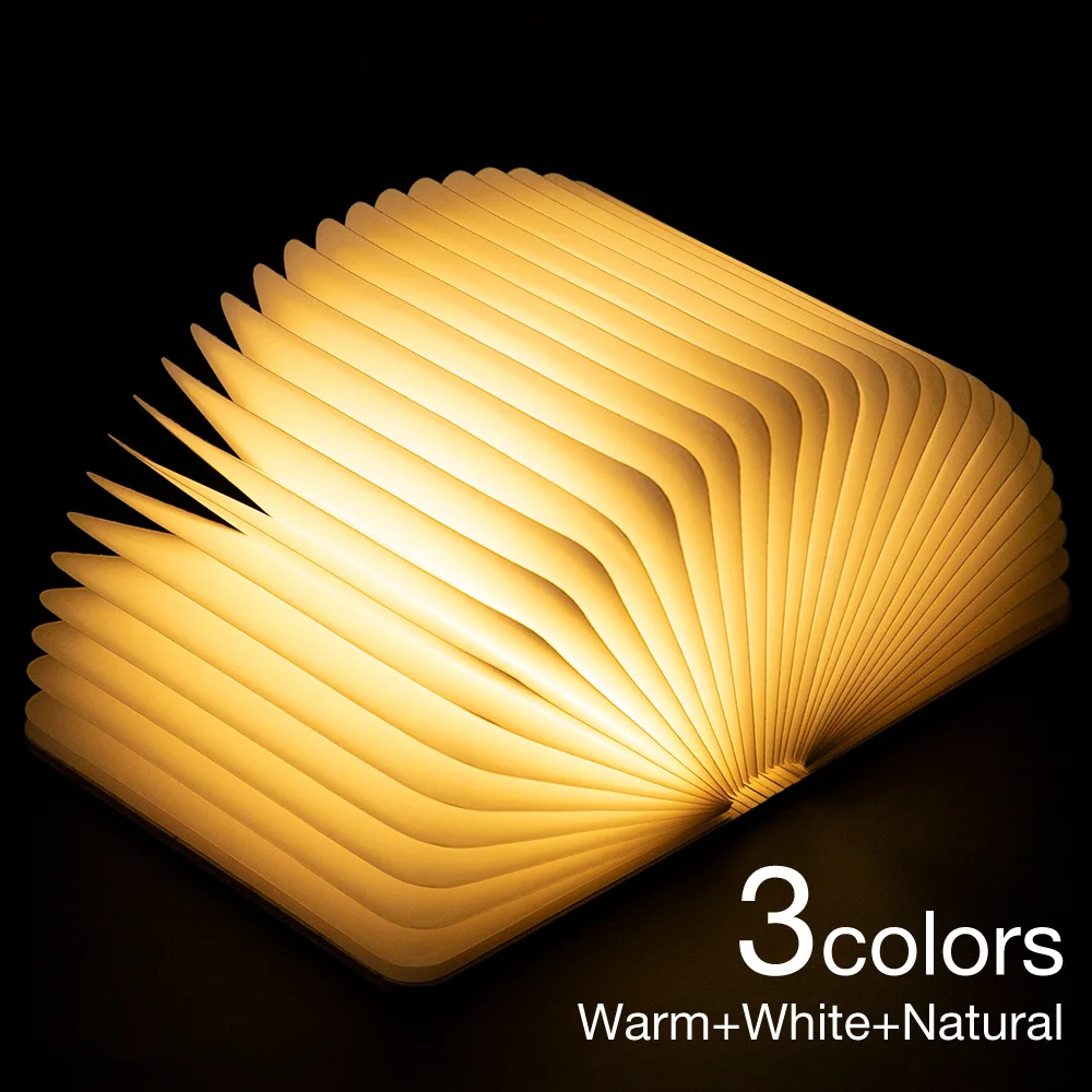 LED Wooden Book Lamp Night Lights Children USB Shape Bedside Bright Table Reading Bedroom Art Decor Light Gift | Лампы и освещение