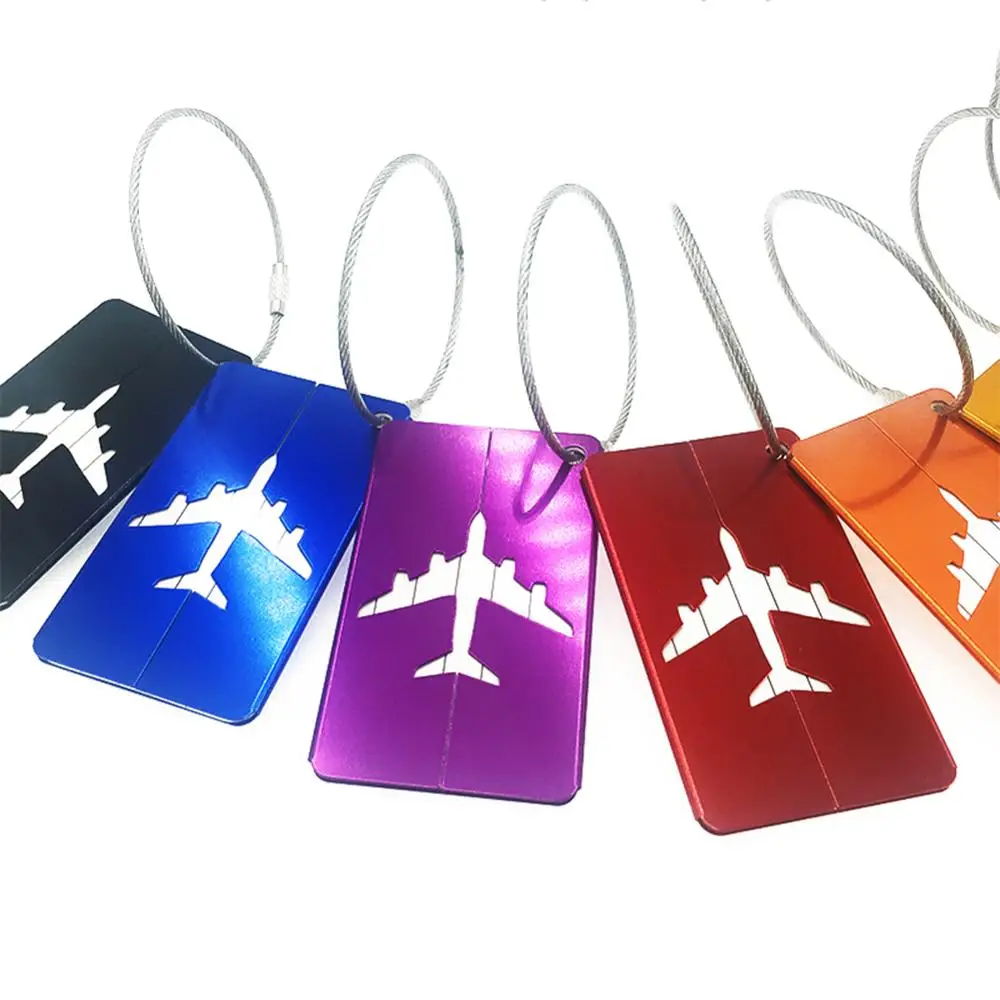 Aluminum Alloy Luggage Waterproof Tag Travel Suitcase Bag Name ID Tags Address Label Baggage Card Holder Travel Accessories 3012