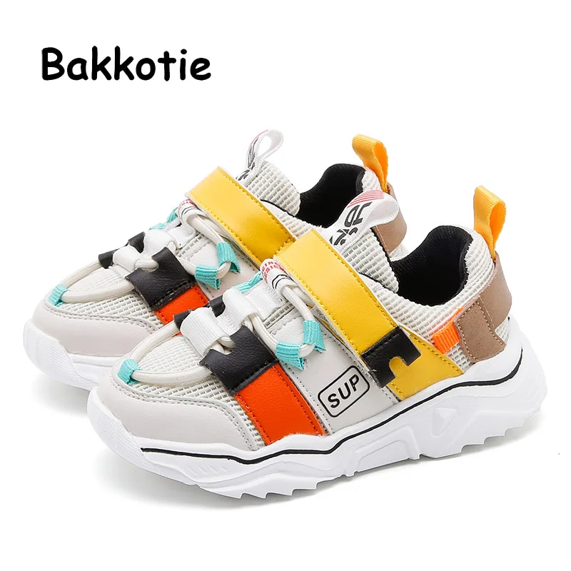 

Bakkotie 2019 Kids New Running Shoes Baby Boys Autumn Fashion Black Breathable Sneakers Toddler Girls Soft Casual Sports Shoes