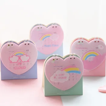

2020 Lovely Rainbow Bridge Series Desk Calendar DIY Mini Portable Calendars Daily Schedule Planner 2019.09-2020.12