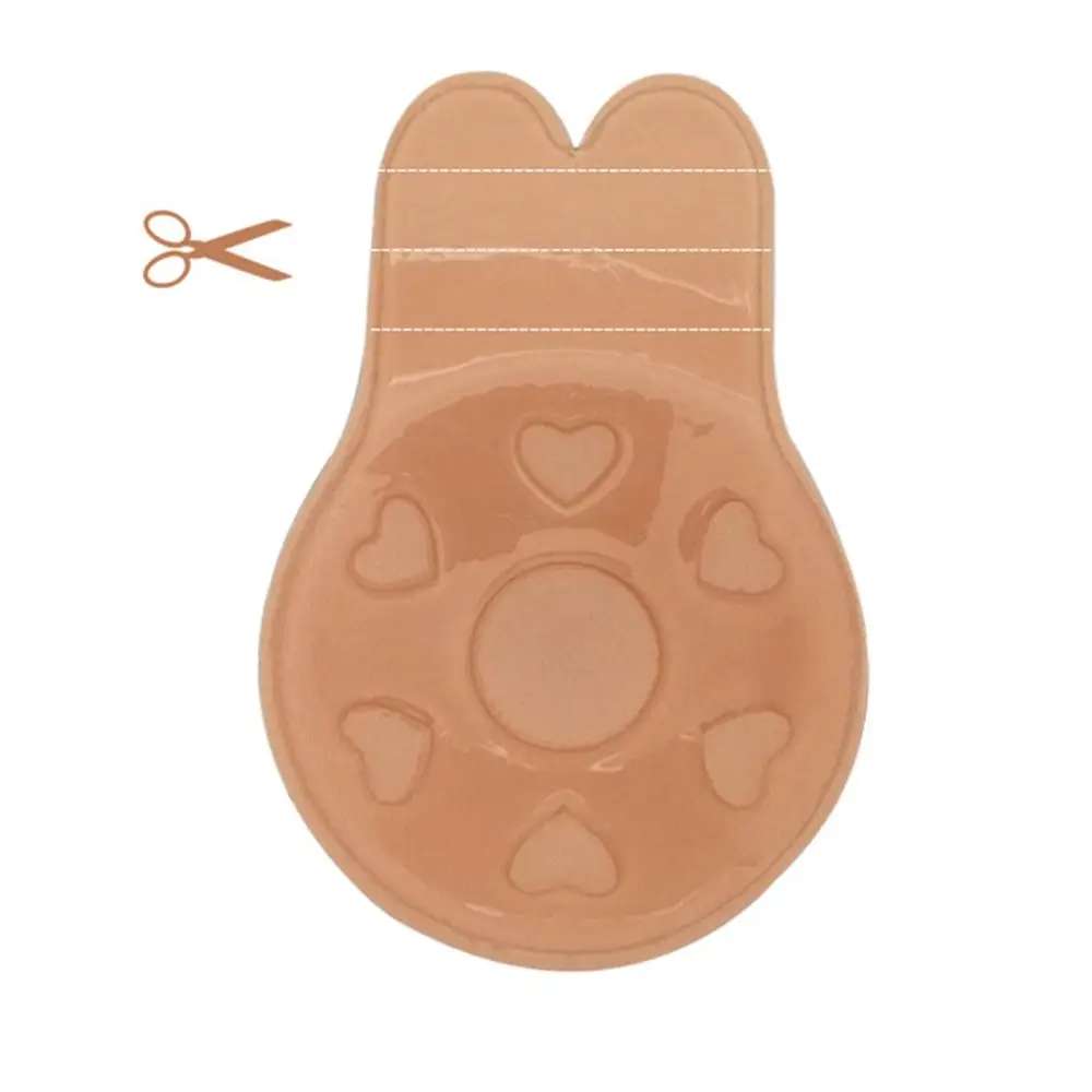 Lingerie Silicone Nipple Cover Stickers Rabbit Bra Push Up Bra Women Self Adhesive Invisible Bra Strapless Blackless Bralette