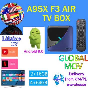 

Free Permanent Subscription TV box A95X F3 Android 9.0 Amlogic S905X3 TV BOX HD tv 4K 8K Youtube Netflix Lifetime TV Box