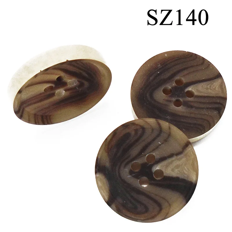 New 10PCs 25PCs Large Matt Round Resin Buttons Sewing Accessories 25mm Size For Coats Suit Decorative Button Handmade 4 Holes - Цвет: SZ140