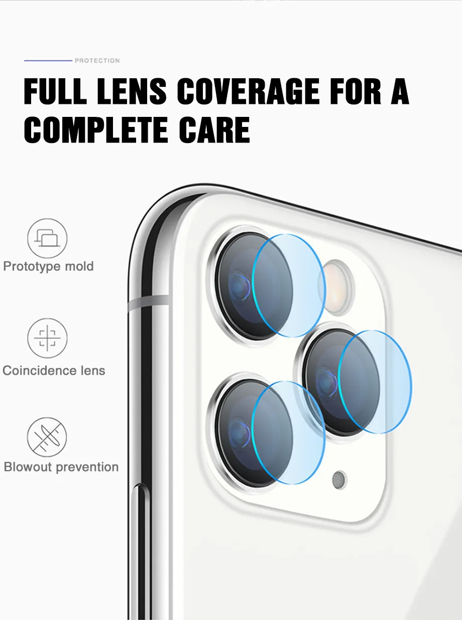 Защита для экрана камеры для iPhone 11 PRO MAX защита для задней линзы кольцо чехол для Apple iPhone X XS MAX XR стеклянная пленка аксессуары