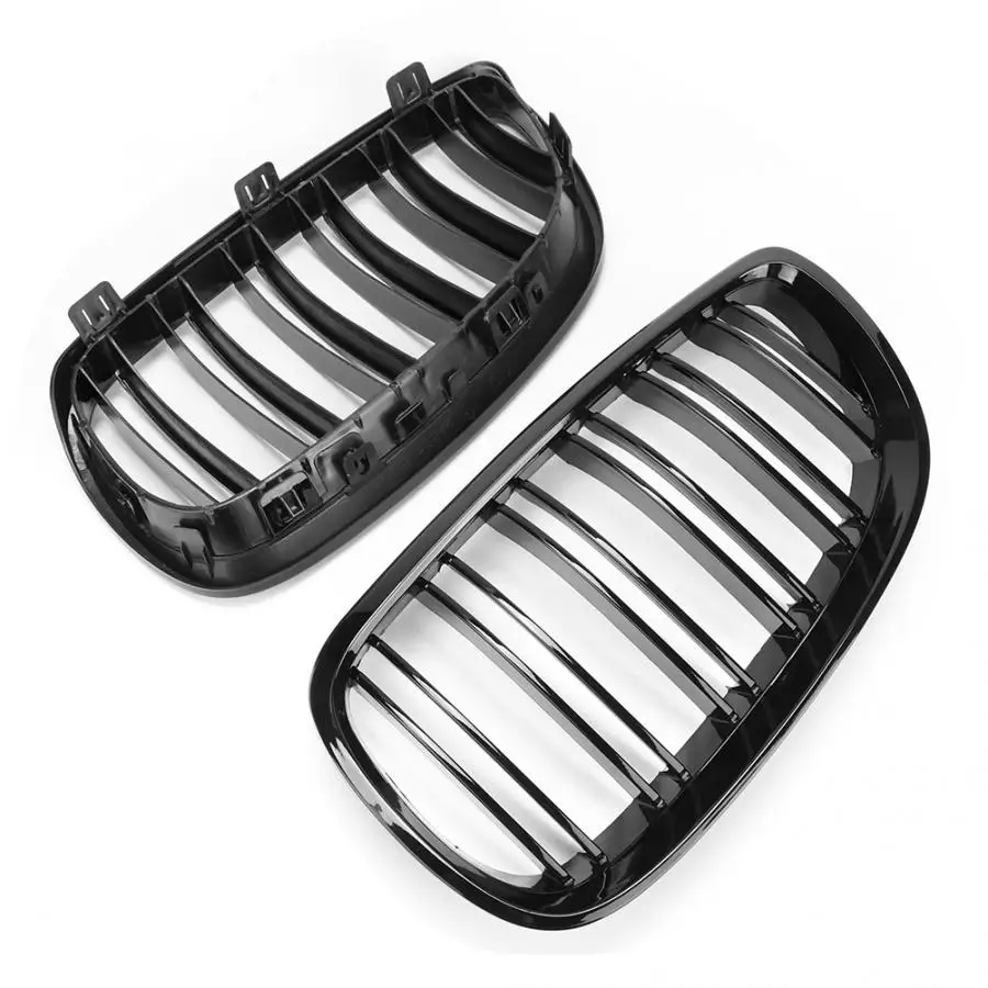 1 Pair Glossy Black Car Front Grill Grille 51137157277 Fit for for 3 Series E92 E93 2006 2007 2008 2009 car accessories