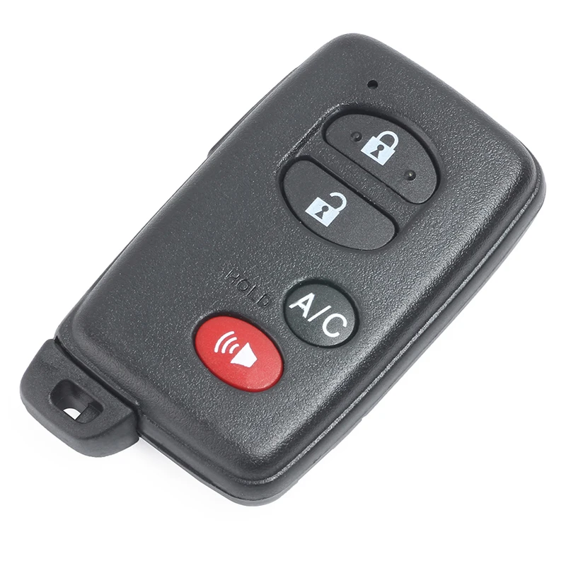KEYECU умный дистанционный чехол для ключа автомобиля для Toyota Prius Land RAV4 Cruiser Sequoia, Fob 2 3 4 Кнопка с нерезанным лезвием-HYQ14AAB - Цвет: Черный
