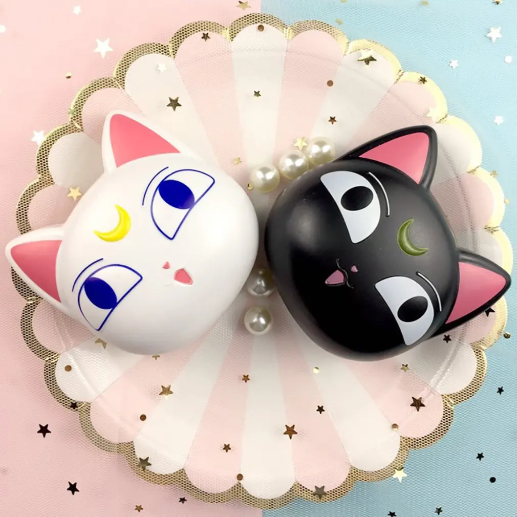 Косметичка для кошек 8016 Luna Cat комплект для ухода за глазами портативная коробка для контактных линз для дома и путешествий зеркальная коробка для хранения