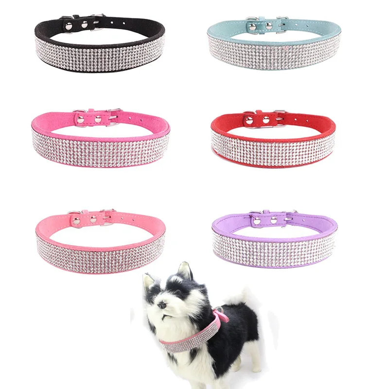ShiningDiamondFiberCrystalDogCollarGlitterRhinestoneDogCollars
