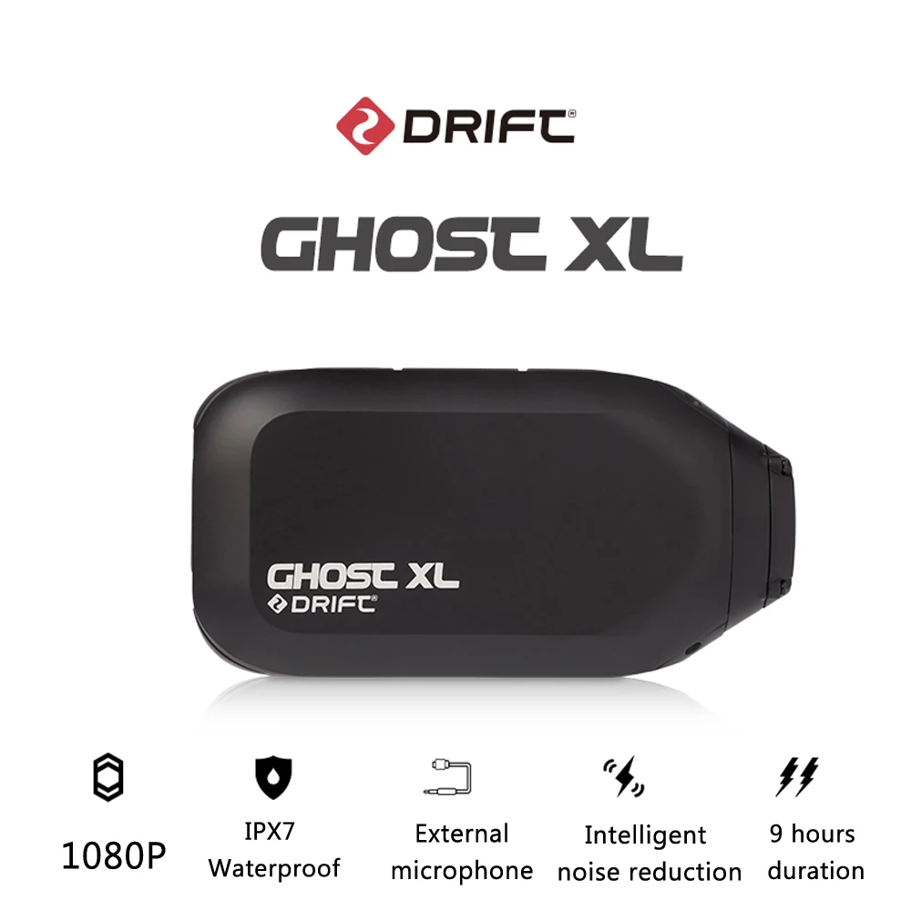 DRIFT Ghost XL HD 1080P Casco da Moto Sport D'Azione Sci MTB Bicicletta della fotocamera 