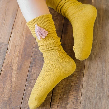 

2020 New Tassel Kids Socks Cotton Baby Kid Knee High Socks Kid Princess Girls Socks Children Clothing Accessories