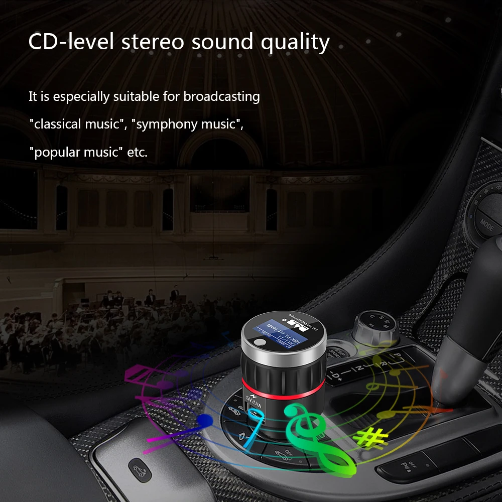 Автомобильный DAB+ радиоприемник fm-передатчик Универсальный Plug-and-Play DAB+ тюнер Автомобильный музыкальный плеер USB зарядное устройство 5 В/2,4 А для iPhone