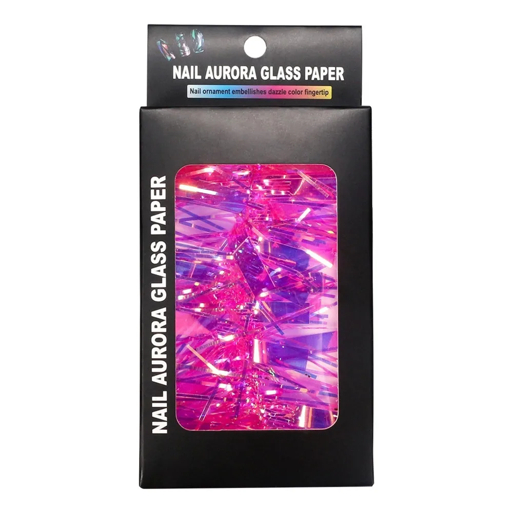 1 шт цветные наклейки для ногтей Aurora glass paper beauty Design Nail Art аксессуары для ногтей модные DIY дизайнерские украшения 6 цветов - Цвет: 5