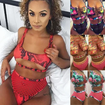 

Women Camouflage Bikini Set Bandage Push-Up Padded Swimwear Swimsuit Bathing Set