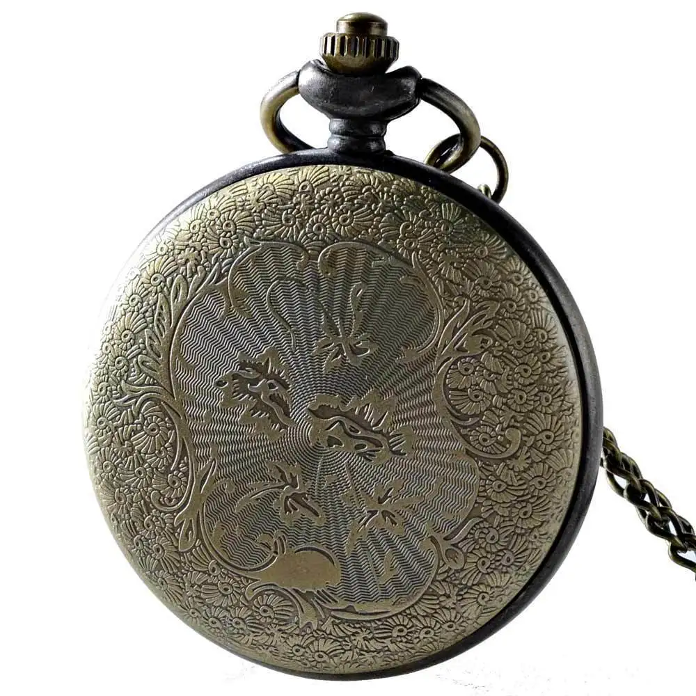 IBEINA античная бронза Valknut норвежский викинг треугольник кварцевые узор карманные часы ожерелье Pendan карманные часы цепь подарок