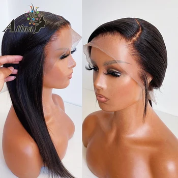 

Yaki Human Hair Wig 360 Lace Frontal Wig Pre Plucked with Baby Hair 250 Density HD Yaki Straight Lace Front Human Hair Wigs Remy