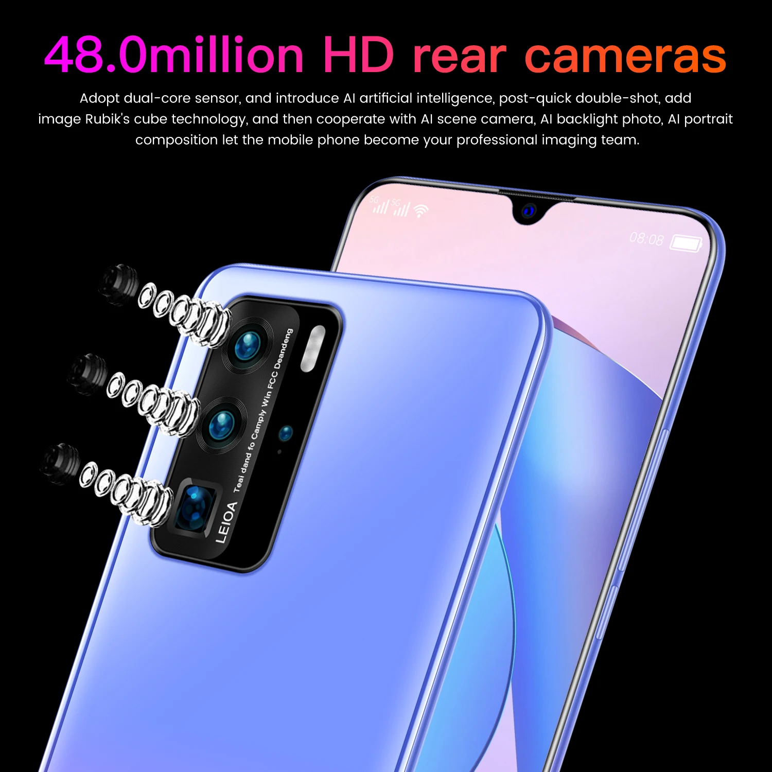 2G RAM+32GB ROM SOYES P60 Pro SmartphoneAndroid 10.0 Dual SIM Card Cellphone 5600mAh Global Version Mobile Phones GSM WCDMA