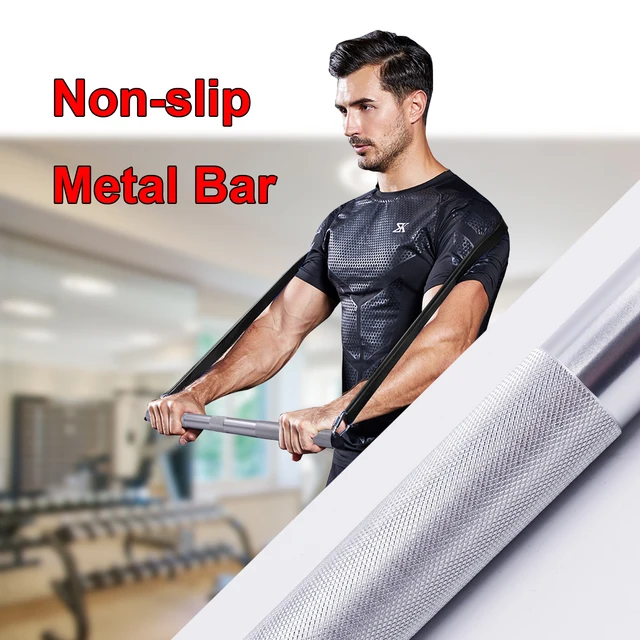 Portable Gym Bar Resistance Band Training Bar Foe Women Men Squats Strength Workout Pilates Exercise Home Fitness Equipment 5