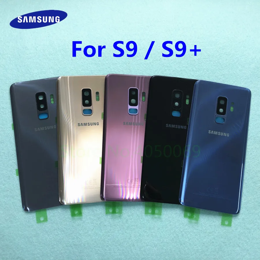 SAMSUNG Galaxy S9 Plus + G965 SM G965F G960 960F стеклянная задняя крышка батарейного отсека|Корпусы и